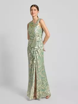 Вечернее платье в рубчик Adrianna Papell, светло-зеленый