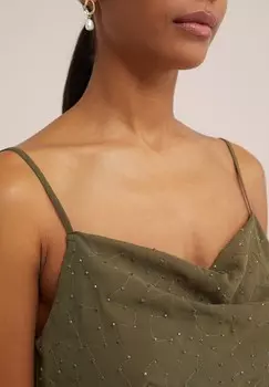 Вечернее платье WE Fashion, оливковый