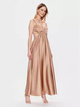 Вечернее платье золотого цвета стандартного кроя Dixie, желтый