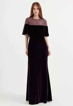 Вечерний халат и длинный велюровый халат Herita, фиолетовый