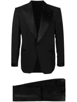 Вечерний костюм-двойка с однобортным пиджаком TOM FORD, черный