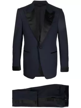 Вечерний костюм с однобортным пиджаком TOM FORD, синий