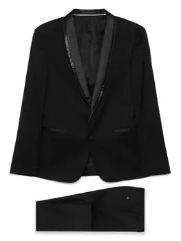 Вечерний костюм, украшенный кристаллами Corneliani, черный