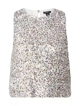 Вечерний топ Nasty Gal Top, серебряный