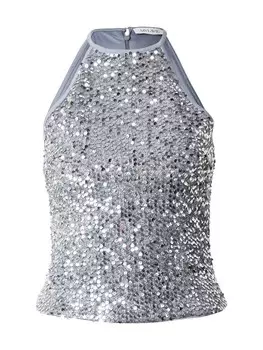 Вечерний топ VILA Skirt VILISA, серебряный