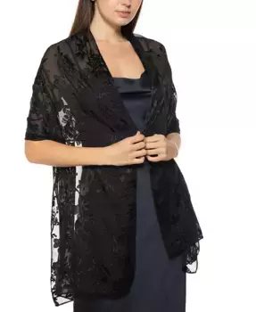 Вечерняя накидка с цветочным принтом I.N.C. International Concepts, черный