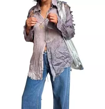 Вечерняя рубашка с апельсиновой коркой, связанная крючком в Civil Twilight Luna Del Pinal