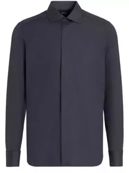 Вечерняя рубашка с длинными рукавами Trofeo Zegna, синий