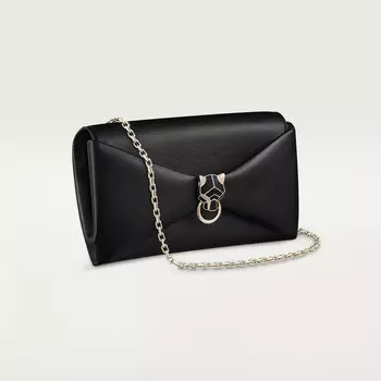 Вечерняя сумка Cartier Pochette chaine, Panthre de Cartier, черная телячья кожа