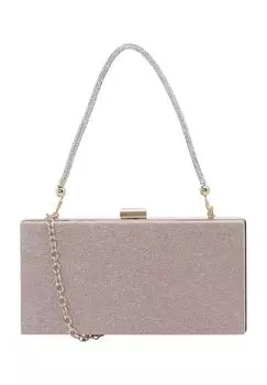 Вечерняя сумка, цепочка-треге, блестящая, для женщин Menbur, цвет Pale Rose