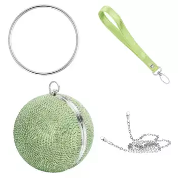 Вечерняя сумка Julie Julsen "металл с зеленым цирконием", зеленый