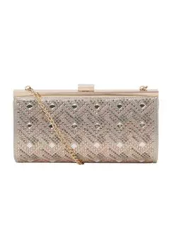 Вечерняя сумка, стразы, цепочка, для женщин Menbur, золото