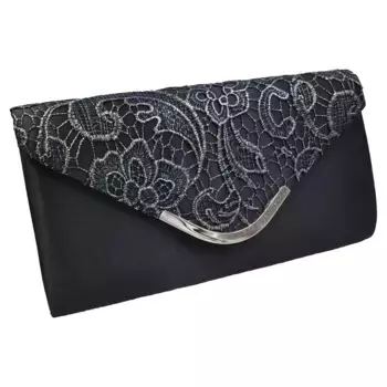 Вечерняя сумка Tax "шелковая, с синей отделкой и кружевом" Steuer, синий