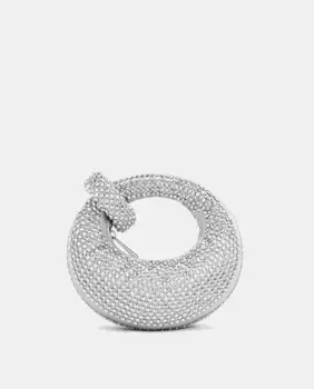 Вечерняя сумочка Crystal Abacus в серебряном цвете JW PEI, серебряный