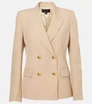 Веда льняной и шелковый блейзер Nili Lotan, хаки