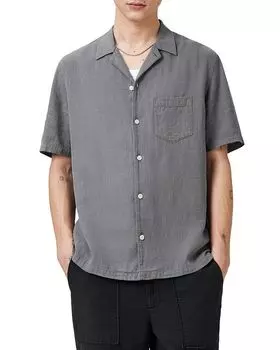 Веда Расслабленная Рубашка Camp Shirt ALLSAINTS, серый