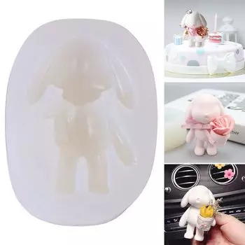 Ведро для кроликов, силиконовая форма, форма для кролика, ароматическая штукатурка, форма для ароматического мыла для дома Stuttg