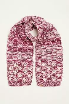 Веерный вязаный шарф Brakeburn, красный