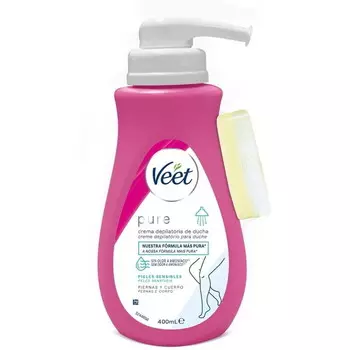 Veet, Крем для депиляции душа для чувствительной кожи ног и тела, 400 мл