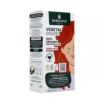 Веганская краска для волос, хна Love Power, 100 г Herbatint Vegetal Color 100% Organic