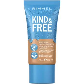 Веганская увлажняющая основа для лица 082 золотая слоновая кость Rimmel Kind&Free, 30 мл