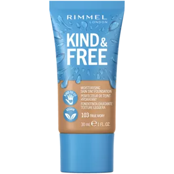 Веганская увлажняющая основа для лица 103 true ivory Rimmel Kind&Free, 30 мл