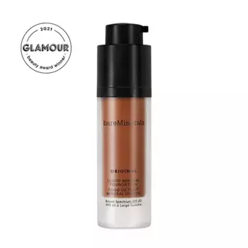 Веганская жидкая основа под макияж Original Liquid Mineral Foundation Spf 20 Bareminerals, цвет deepest deep