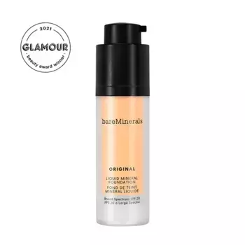 Веганская жидкая основа под макияж Original Liquid Mineral Foundation Spf 20 Bareminerals, цвет golden ivory
