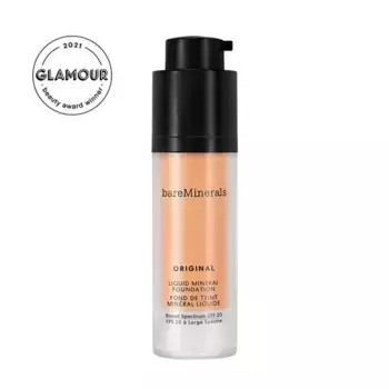 Веганская жидкая основа под макияж Original Liquid Mineral Foundation Spf 20 Bareminerals, цвет golden nude