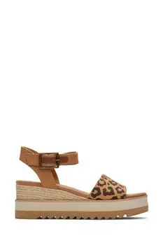 Веганские босоножки Diana на танкетке Toms, коричневый