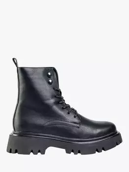 Веганские ботильоны kanzi на толстом каблуке V.GAN, черный