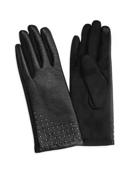 Веганские кожаные перчатки с шипами Marcus Adler, черный