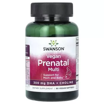 Веганские мультивитамины для беременных, 90 веганских мягких таблеток Swanson