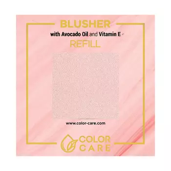 Веганские перламутровые румяна - сменный блок - 01, 8 г Color Care Icy rose
