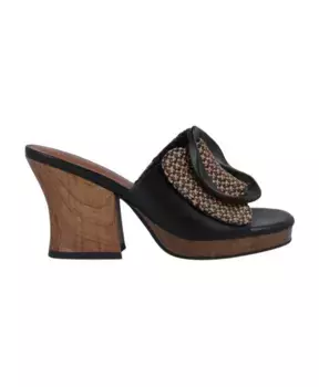 Веганские сабо Rafia на каблуке Terra Noa Harmon, мультиколор