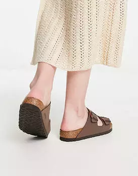 Веганские сандалии Birkenstock Arizona коричневого цвета мокко