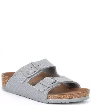 Веганские сандалии Birkenstock Arizona с двойной пряжкой для девочек (молодежная), серый