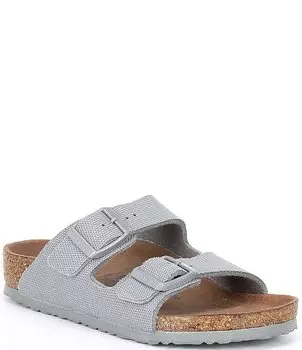 Веганские сандалии Birkenstock Arizona с двойной пряжкой для девочек (для малышей), серый