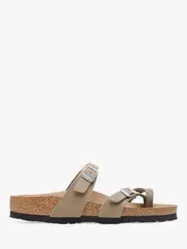 Веганские сандалии-стринги mayari Birkenstock, цвет Grey Taupe