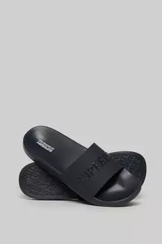 Веганские шлепанцы для бассейна с логотипом Superdry, синий