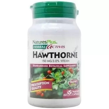 Вегетарианские капсулы Naturesplus Herbal Actives Hawthorne 150 мг поддерживают здоровье сердца, Nature'S Plus