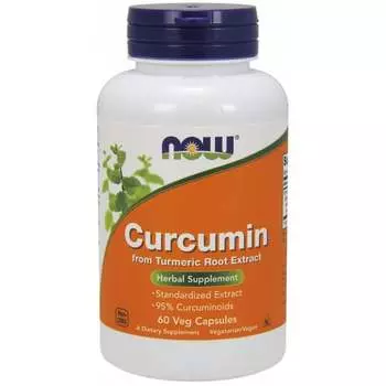 Вегетарианский куркумин - Curcuma longa 95% (60 капсул) Now Foods