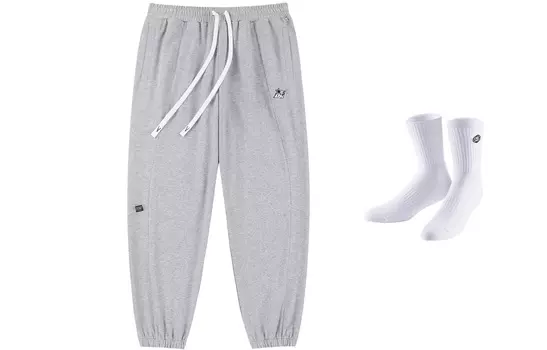 VEIDOORN Повседневные брюки унисекс, Черный и 1 упаковка носков (случайный цвет)