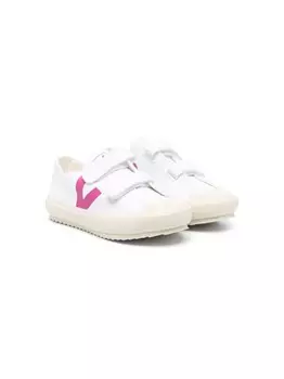 VEJA Kids кеды на липучках с логотипом, белый