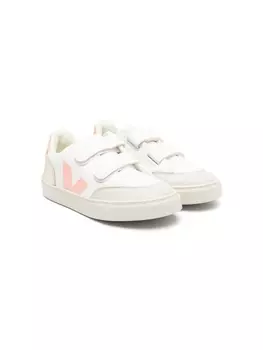 VEJA Kids кроссовки на липучках с нашивкой-логотипом, белый