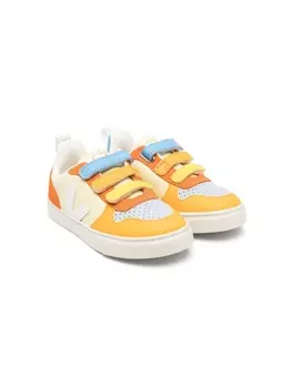 VEJA Kids кроссовки V-10 Chromefree на липучках, оранжевый