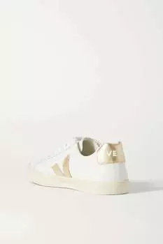 VEJA + Кожаные кроссовки NET SUSTAIN Esplar с металлизированной отделкой, белый