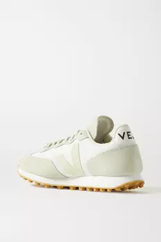 Кроссовки Veja + Net Sustain Rio Branco Leather-trimmed Suede and Mesh, белый