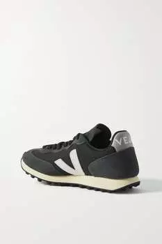 VEJA кроссовки Rio Branco с кожаной отделкой из замши и сетки, черный