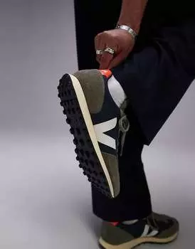 VEJA – Rio Branco – кроссовки темно-синего и серого цвета из искусственной замши и сетки